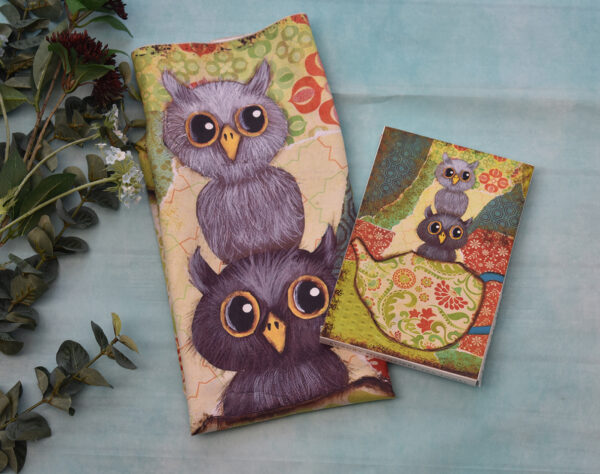 'Teapot Owls 2' - Tea Towel - Image 3