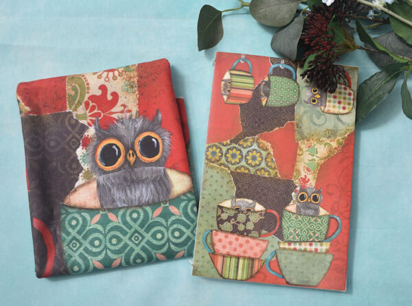 'Hanging Cup Owl' - Tea Towel - Image 2
