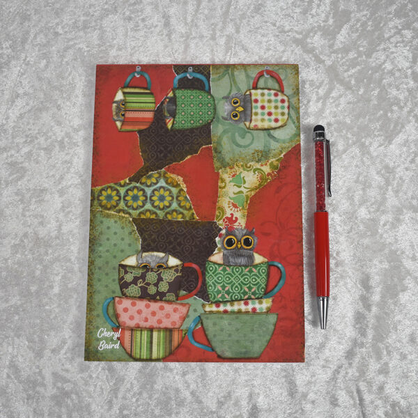 'Hanging Cup Owl' Notepad