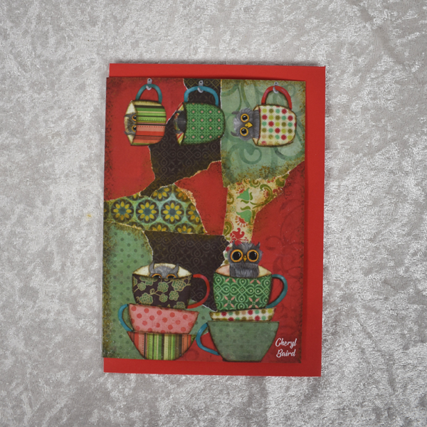 'Hanging Cup Owl' Gift Card