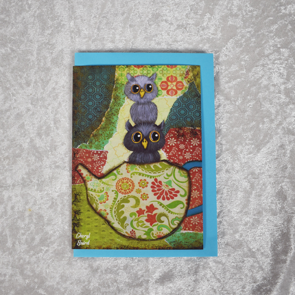 'Teapot Owls 2' Gift Card