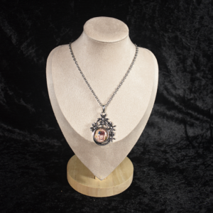 Silver Diamonte Flower Necklace