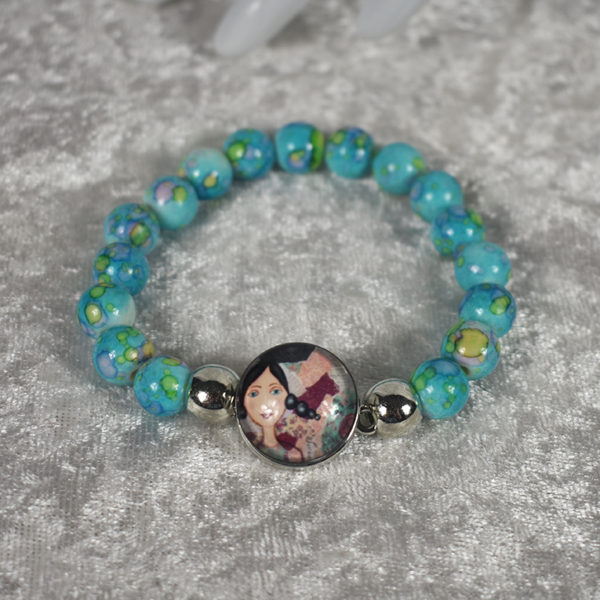Aqua Beaded Bracelet - Image 2