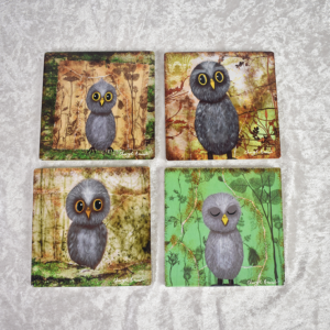 'The Four Owls' Coaster Pack