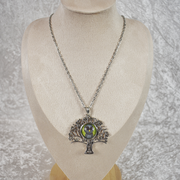 Crystal Owl Tree Necklace