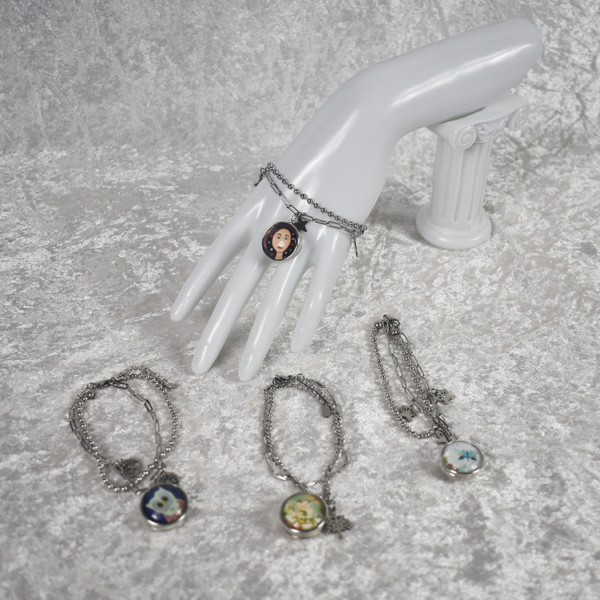 Silver Stainless Steel Double Chain Assorted