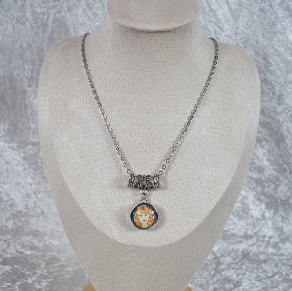Silver Tube Filigree Necklace