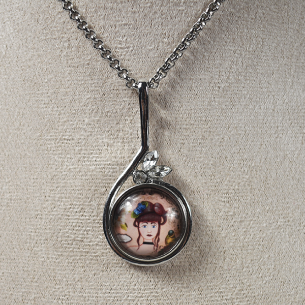 Water Drop Diamonte Necklace - Image 2